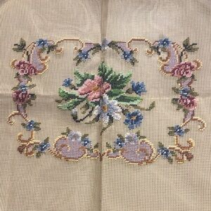 Floral Embroidered Tapestry